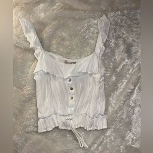 Altar’d State Cropped White Tank Top